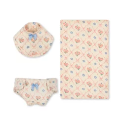 Konges Sløjd Puppen-Wickelset „Fleur Decor“ für 42cm Puppen