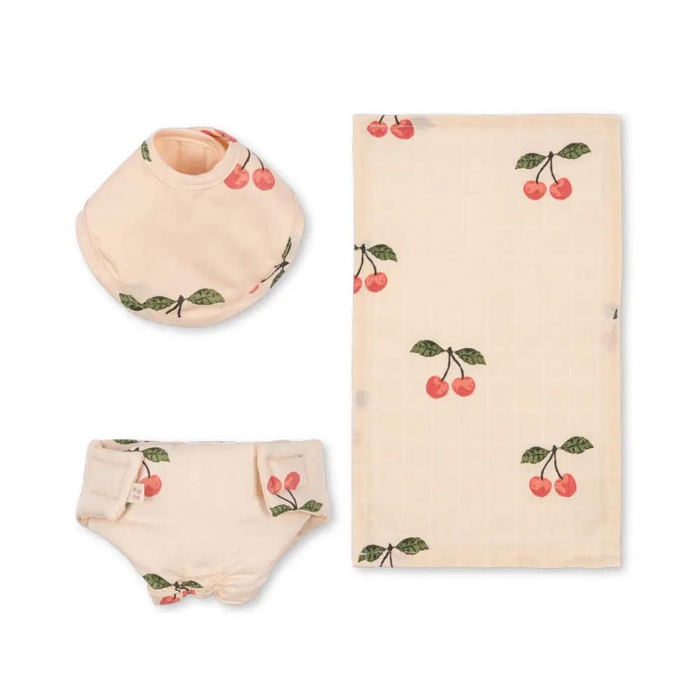 Konges Sløjd Puppen-Wickelset „Ma Grande Cerise Pink“ für 42cm Puppen