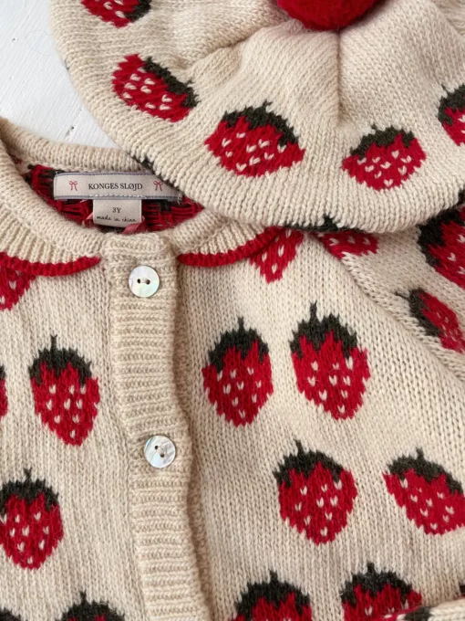Konges Sløjd Strickjacke Belou „Erdbeere“