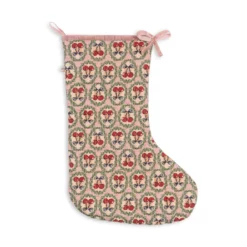 Konges Sløjd Weihnachtsstrumpf „Cherry Bow“, 44x31cm