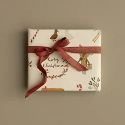 Maileg Geschenkband „Rot : Gold“ 10m x 1,8cm 02