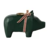 Maileg Holzschwein, dunkelgrüner Kerzenhalter, small, 1-flammig, 10cm