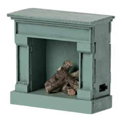 Maileg Miniatur-Kamin für das Puppenhaus „Blau“, Maus, H9cm
