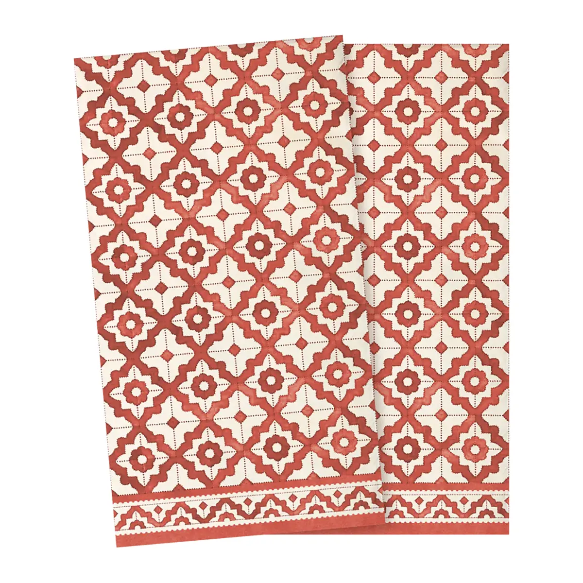 Maileg Serviette Mosaik groß - Rot, 20x11cm