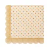 Maileg Serviette, Multi Dots - Ocker, 12x12cm