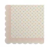 Maileg Serviette, Multi Dots - Rose, 12x12cm
