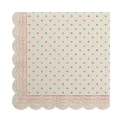 Maileg Serviette, Multi Dots - Rose, 12x12cm
