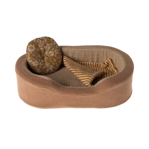 Maileg Spiel-Hundekorb für Kuscheltiere „braun“, L29cm