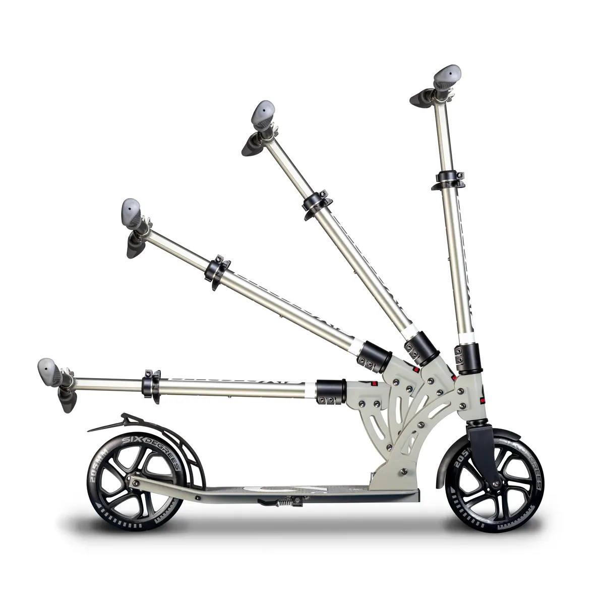 Six Degrees Aluminium Scooter 205 mm - Grau – Bild 2