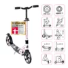 Six Degrees Aluminium Scooter 205 mm - Pastellrosa