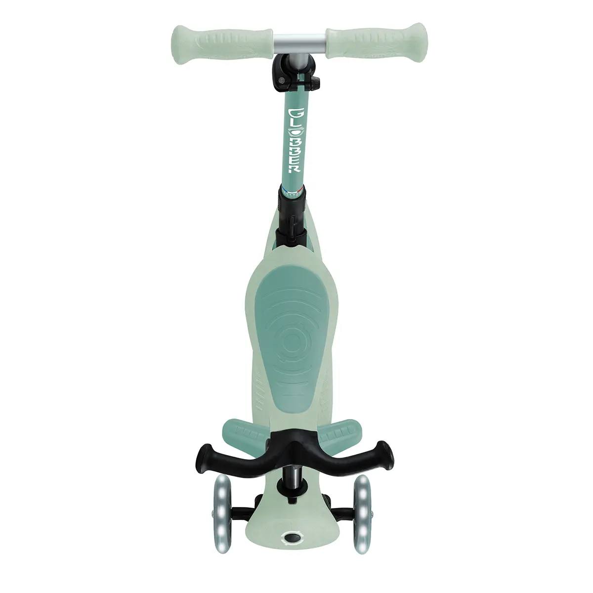 Globber 3-in-1 Roller Go-Up Active Lights Eco mit Leuchtrollen – Pistazie, 15M-9J
