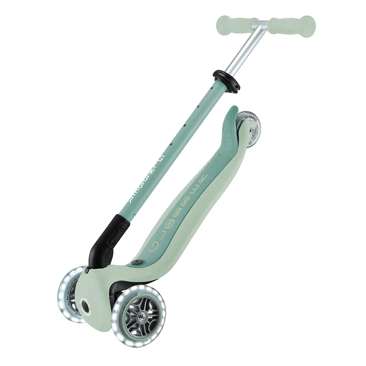 Globber 3-in-1 Roller Go-Up Active Lights Eco mit Leuchtrollen – Pistazie, 15M-9J