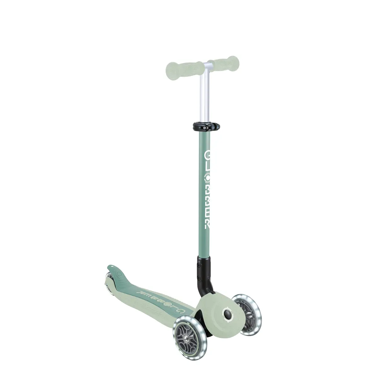Globber 3-in-1 Roller Go-Up Active Lights Eco mit Leuchtrollen – Pistazie, 15M-9J