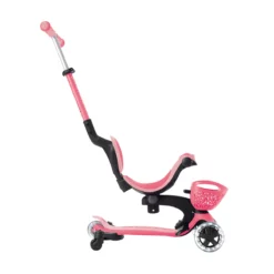 Globber 3-in-1 Roller Go-Up Baby Lights 360º mit Leuchtrollen – Coral Pink, 15M-9J