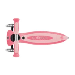 Globber 3-in-1 Roller Go-Up Baby Lights 360º mit Leuchtrollen – Coral Pink, 15M-9J