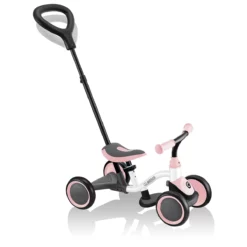 Globber Learning Bike 3-in-1 – weiß-pastellrosa, Lernrad, 1-3 Jahre
