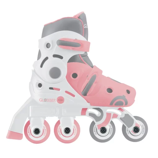 Globber Learning Inline Skate 2-in-1 pastellrosa, Gr. 30-33 – Bild 4