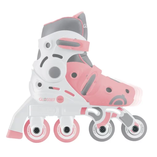 Globber Learning Inline Skate 2-in-1 pastellrosa, Gr. 30-33 – Bild 10