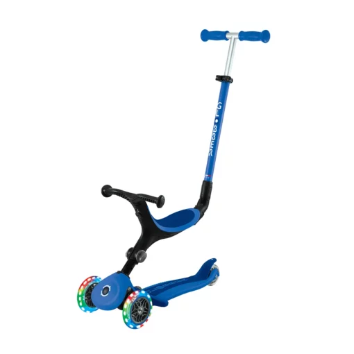 Globber Roller Go-Up Active Lights mit Leuchtrollen – blau-dunkelblau, 15M-3J