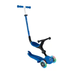 Globber Roller Go-Up Active Lights mit Leuchtrollen – blau-dunkelblau, 15M-3J
