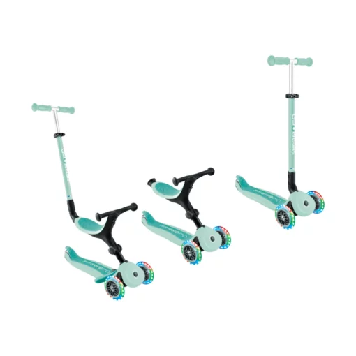 Globber Roller Go-Up Active Lights mit Leuchtrollen – blau-dunkelblau, 15M-3J