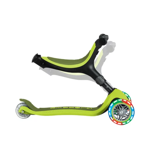 Globber Roller Go-Up Active Lights mit Leuchtrollen – lime grün-grün, 15M-3J