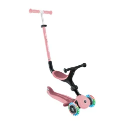 Globber Roller Go-Up Active Lights mit Leuchtrollen – pastel pink, 15M-3J