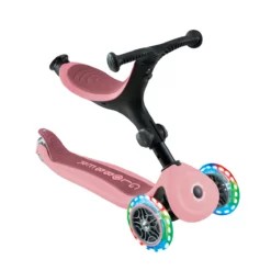 Globber Roller Go-Up Active Lights mit Leuchtrollen – pastel pink, 15M-3J