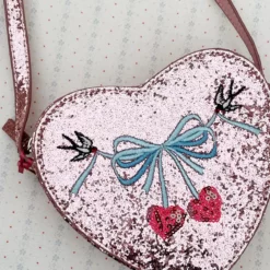 Konges Sløjd Herz-Pailettentasche für Kinder „Tut / Valentine Sirocco“