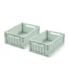 Liewood Aufbewahrungsbox Weston „LIght Peppermint“, Größe M, 2er-Set, 36x25x14cm