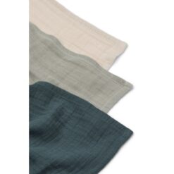 Liewood Lewis Mulltuch „Dove blue mix“, Musselin, 3er-Set, 65x65cm