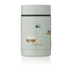 Liewood Nadja Thermobehälter „Vehicles / Dove blue mix“, 250ml