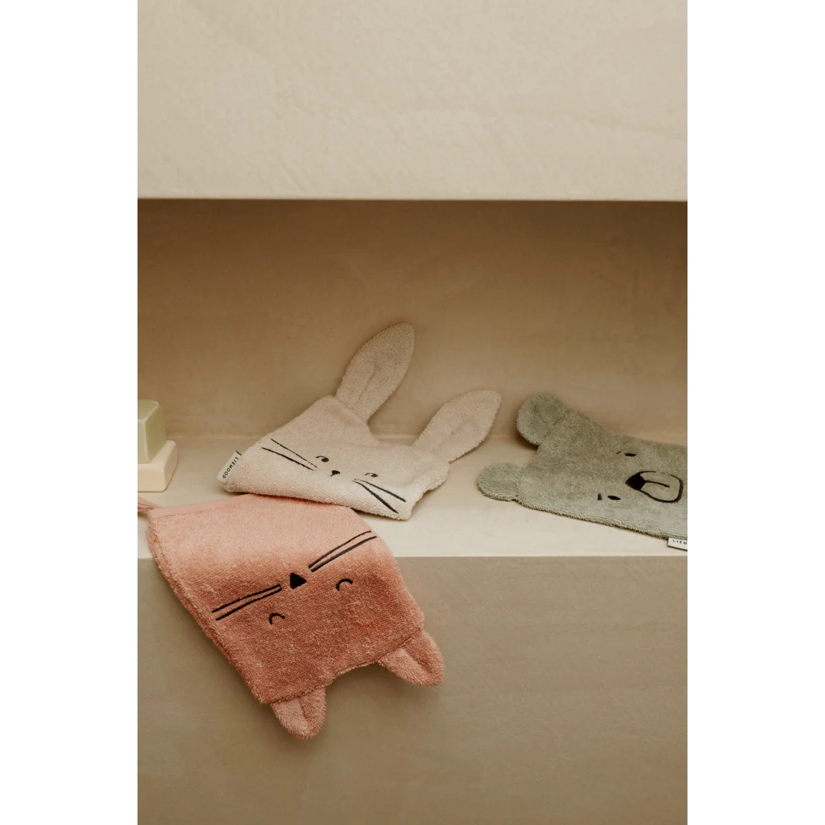 Liewood Sylvester Waschlappen 3er-Set „Dove blue mix“