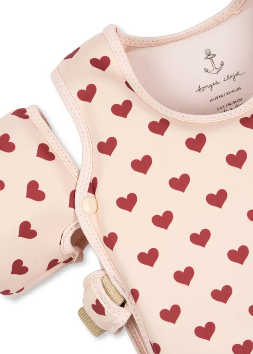 Konges Sløjd Kinder-Schwimmweste mit Flügeln Hollis „Amour Rouge“