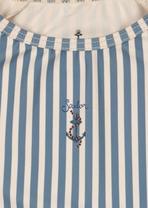 Konges Sløjd Langarm-Schwimm-T-Shirt Aster „Sailor Stripe“