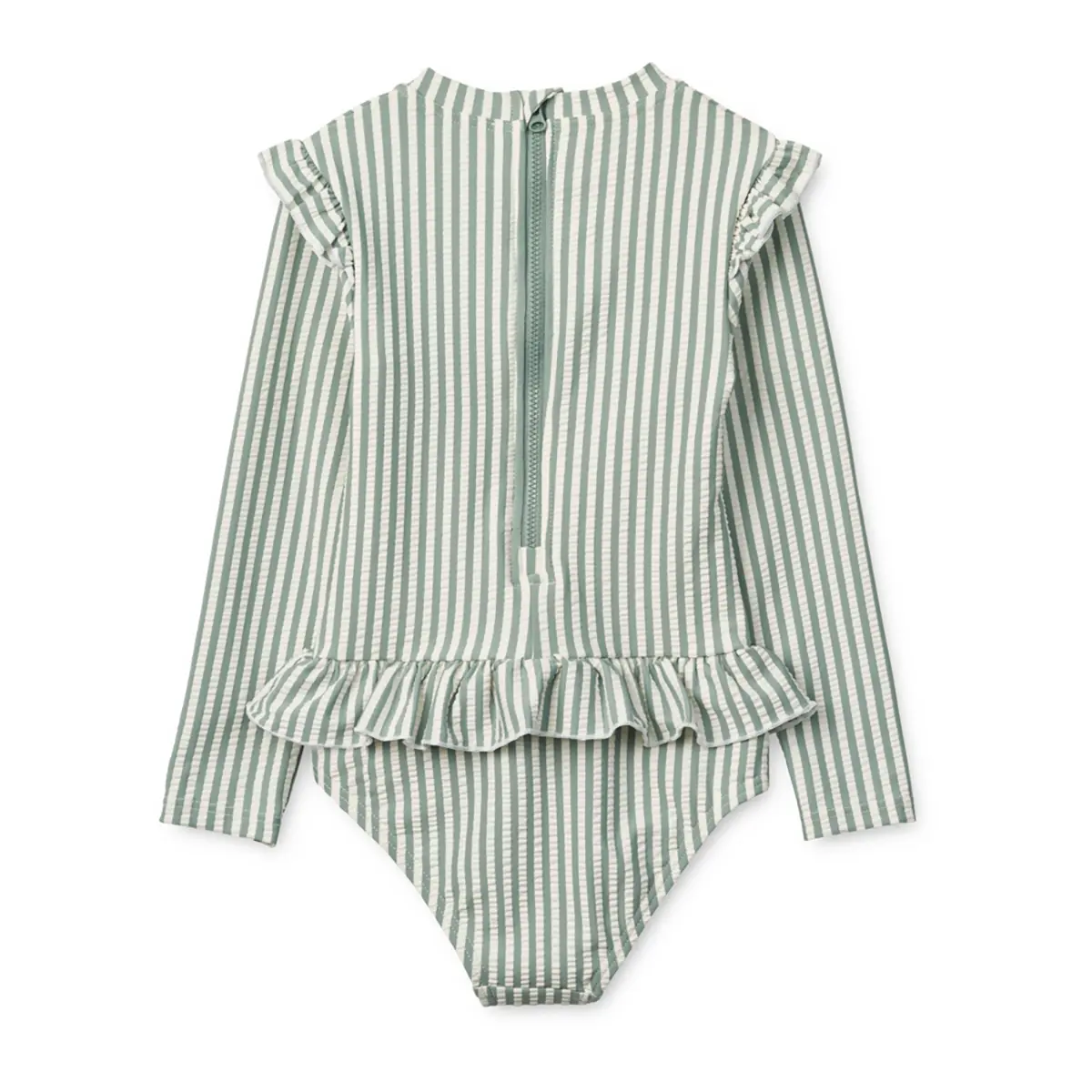 Liewood Baby Badeanzug Sille „Peppermint / Creme de la creme“, Seersucker