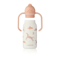 Liewood Edelstahl Trinkflasche Kimmie „Dream / Ecru“ mit Griffen