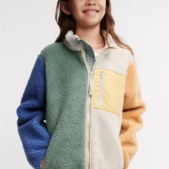 Liewood Nolan Sherpa Jacke für Kinder „Peppermint multi mix“