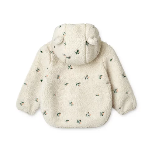 Liewood Mara Sherpa Jacke mit Kapuze und Ohren „Peach / Sandy Embroidery“