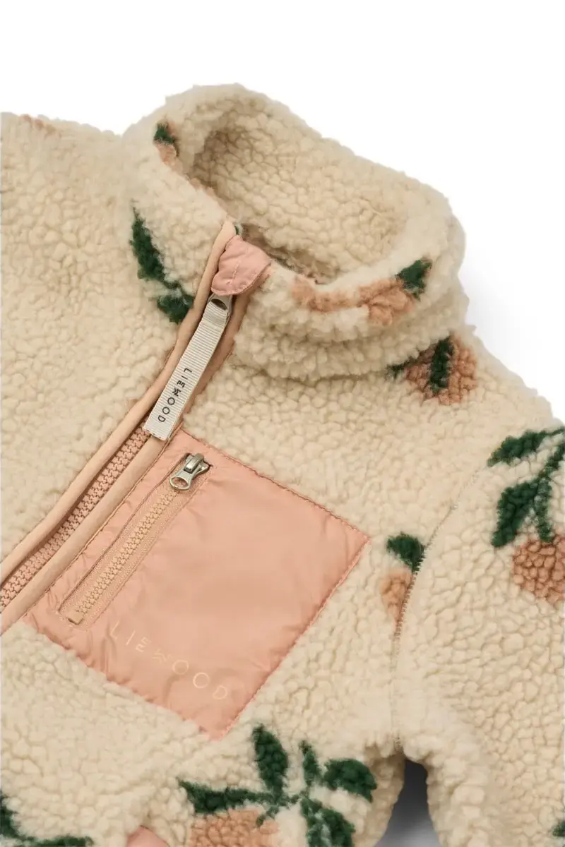 Liewood Nolan Sherpa Jacke für Kinder „Peach / Sea shell“