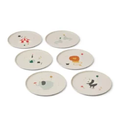 Liewood Kinder-Teller Remco „Circus / Sandy“ aus PET, 6er-Set