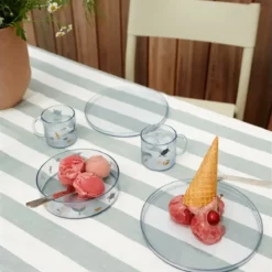 Liewood Tritan-Geschirr-Set Siva „Sea creature / Sandy“, 3er-Set, bruchsicher