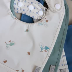 Cam Cam Lätzchen mit Auffangtasche „Bicycles“, 2er-Set, L36cm