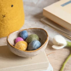 Gry & Sif Filz-Ostereier-Set „Marble“ H4cm