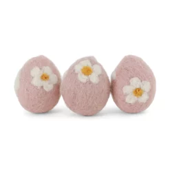 Gry & Sif Filz-Ostereier-Set „Rose Flowers“ H4cm