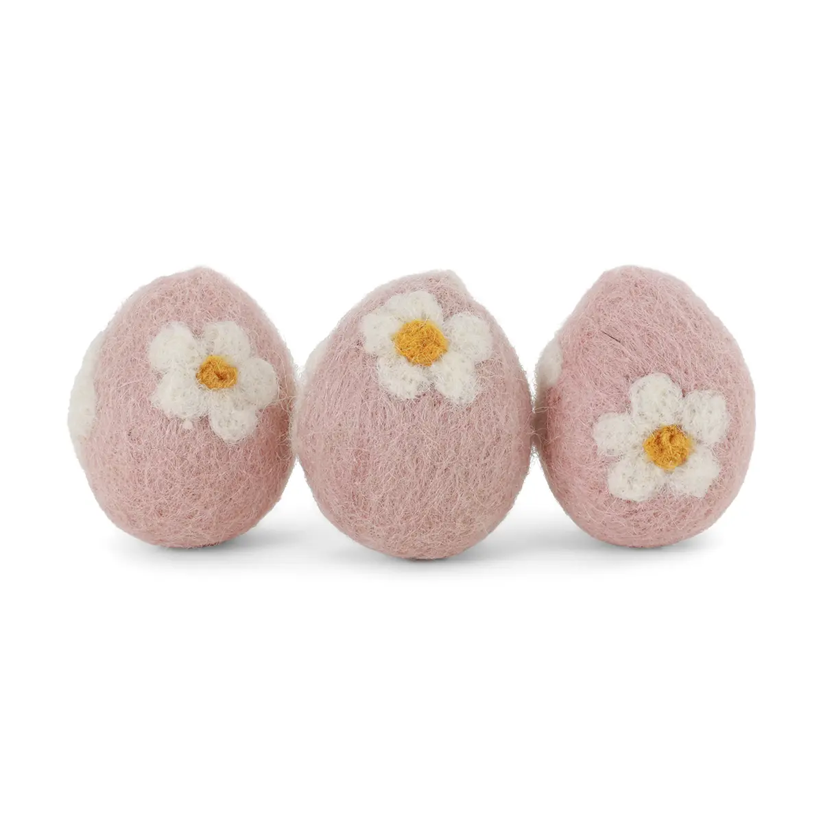 Gry & Sif Filz-Ostereier-Set „Rose Flowers“ H4cm