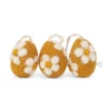 Gry & Sif Filz-Ostereier-Set „Yellow Flowers“ H4cm