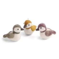 Gry & Sif Filz-Vogel-Set „Sperling / Bunt“ 5cm