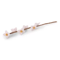 Gry & Sif Filzblumen Zweig „White Flowers / Weiße Blüten“ H43cm