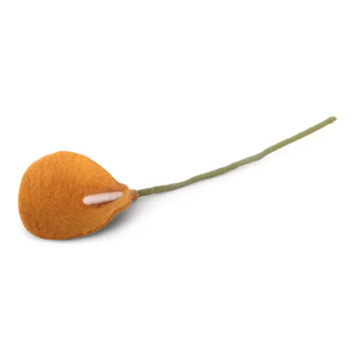 Gry & Sif Filzblumen „Lily / Calla / senfgelb“ H34cm